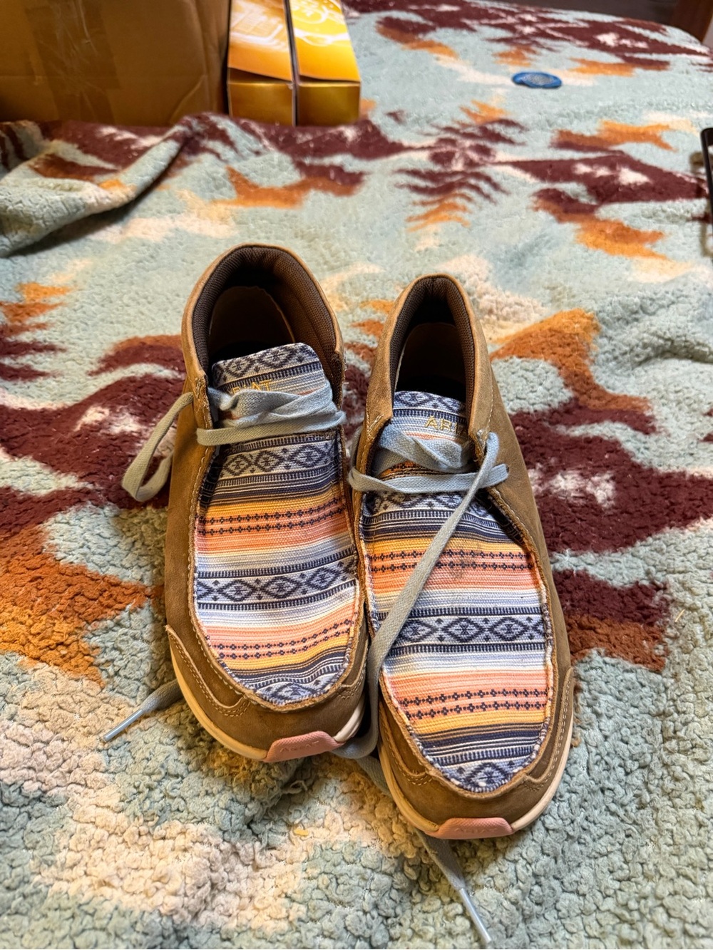 Ariat Men’s Brown Sneakers with Multi-Stripe Pattern